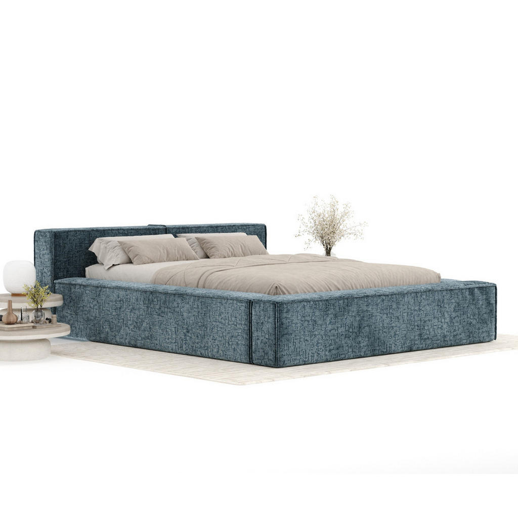 Thumbnail - Maison de Reve Polsterbett, Blau, Textil, 140x200 cm, Oeko-Tex® Standard 100, FSC 100%, Made in EU, Schlafzimmer, Betten...