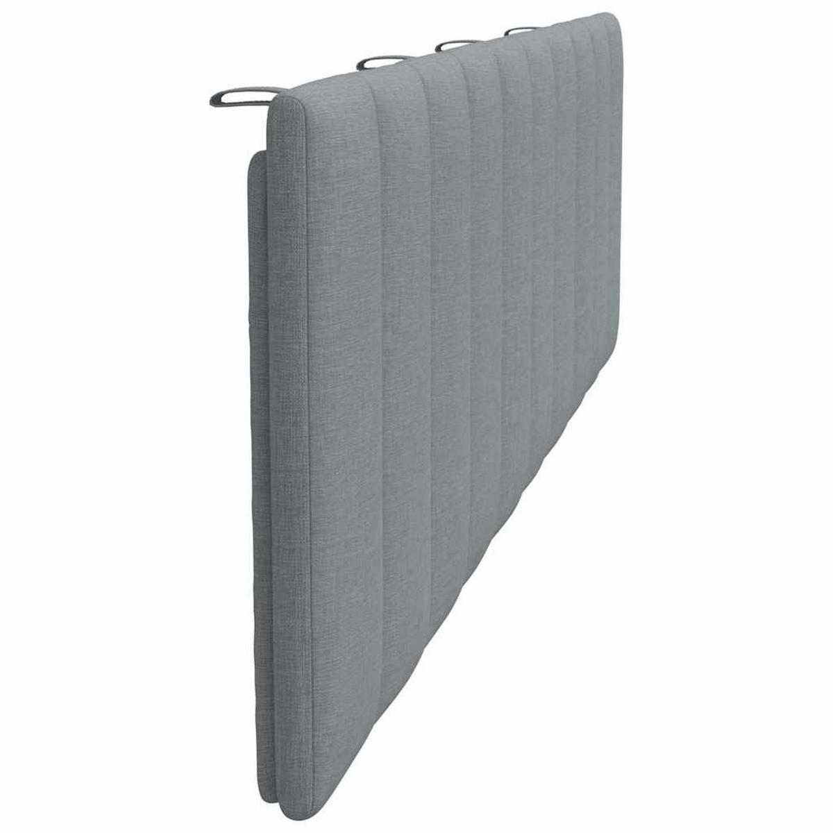 KOPFTEIL-KISSEN Hellgrau 180 Cm Stoff - Grau, Textil - vidaXL