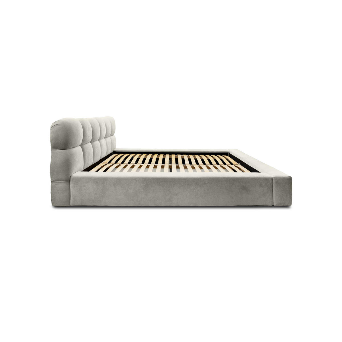 POLSTERBETT schenilen Struktur Paulon 160x200 cm, Grau/Beige - Graubraun, Textil (160/200cm) - Fedve