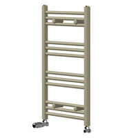 HANDTUCHHEIZKÖRPER 500 x 800 mm Beige mit Thermostatventil Badheizkörper gerade mit Seitenanschluss - Beige, Metall (50/80/3cm) - LuxeBath