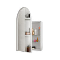 SPIEGELSCHRANK Bad 91/61/12 cm Weiß, Metallrahmen und verstellbare Glasablagen - Weiß, Glas/Holz (61/91/12cm) - PARAFTA HOME