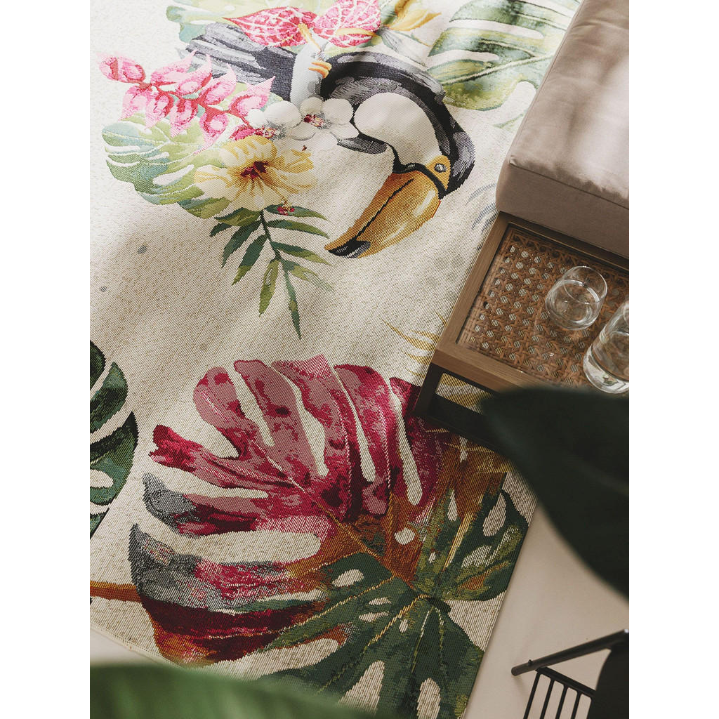 Thumbnail - benuta Nest Outdoorteppich, Mehrfarbig, Textil, Floral, Rechteckig, 120x180 cm, Oeko-Tex® Standard 100, wasserabweisend,...