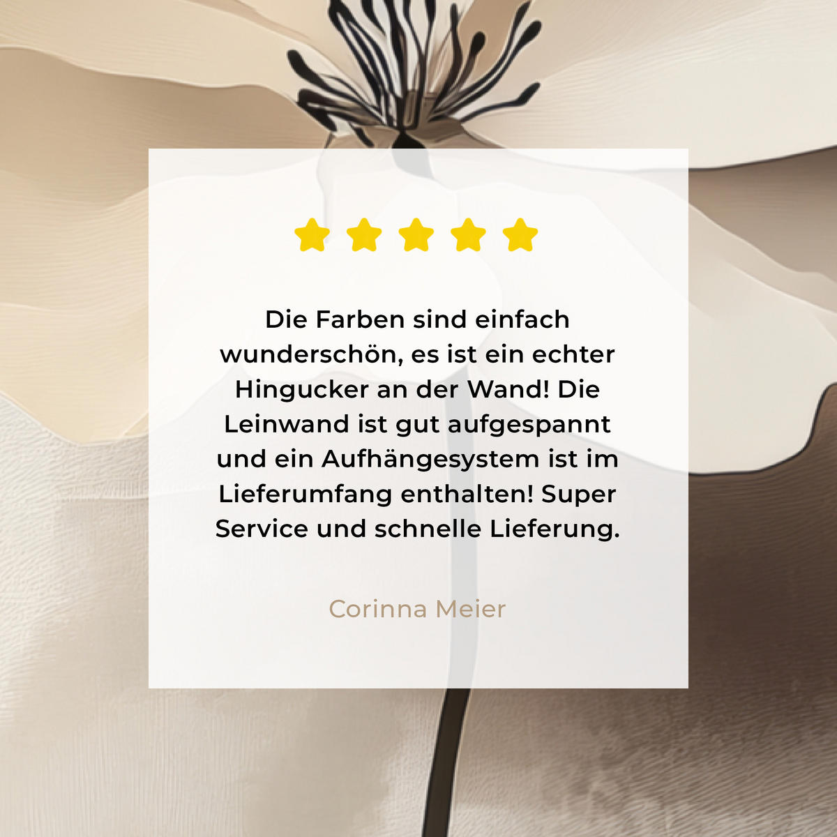 LEINWANDBILD Blume - Beige - Farbe - Schatten 90x140 cm - Creme, Textil (90/140cm) - MuchoWow