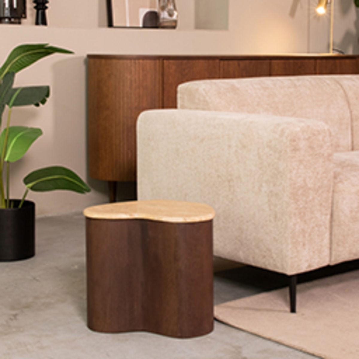 BEISTELLTISCH Davi Braun 30/40/45 cm - Braun, Naturmaterialien (30/40/45cm) - LABEL51