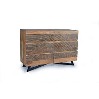 KOMMODE aus Akazienholz und Metallbeinen - Braun, Holz (125/86/40cm) - Giner y Colomer