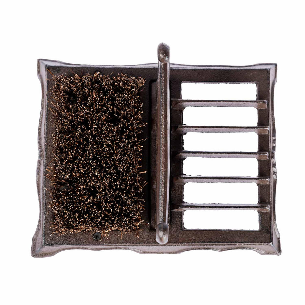 STIEFELKRATZER mit Bürste, Gusseisen - Braun, Metall (22/27cm) - Homescapes