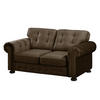 2-SITZER SOFA - Samt - Braun, Textil (190/93/100cm) - home24