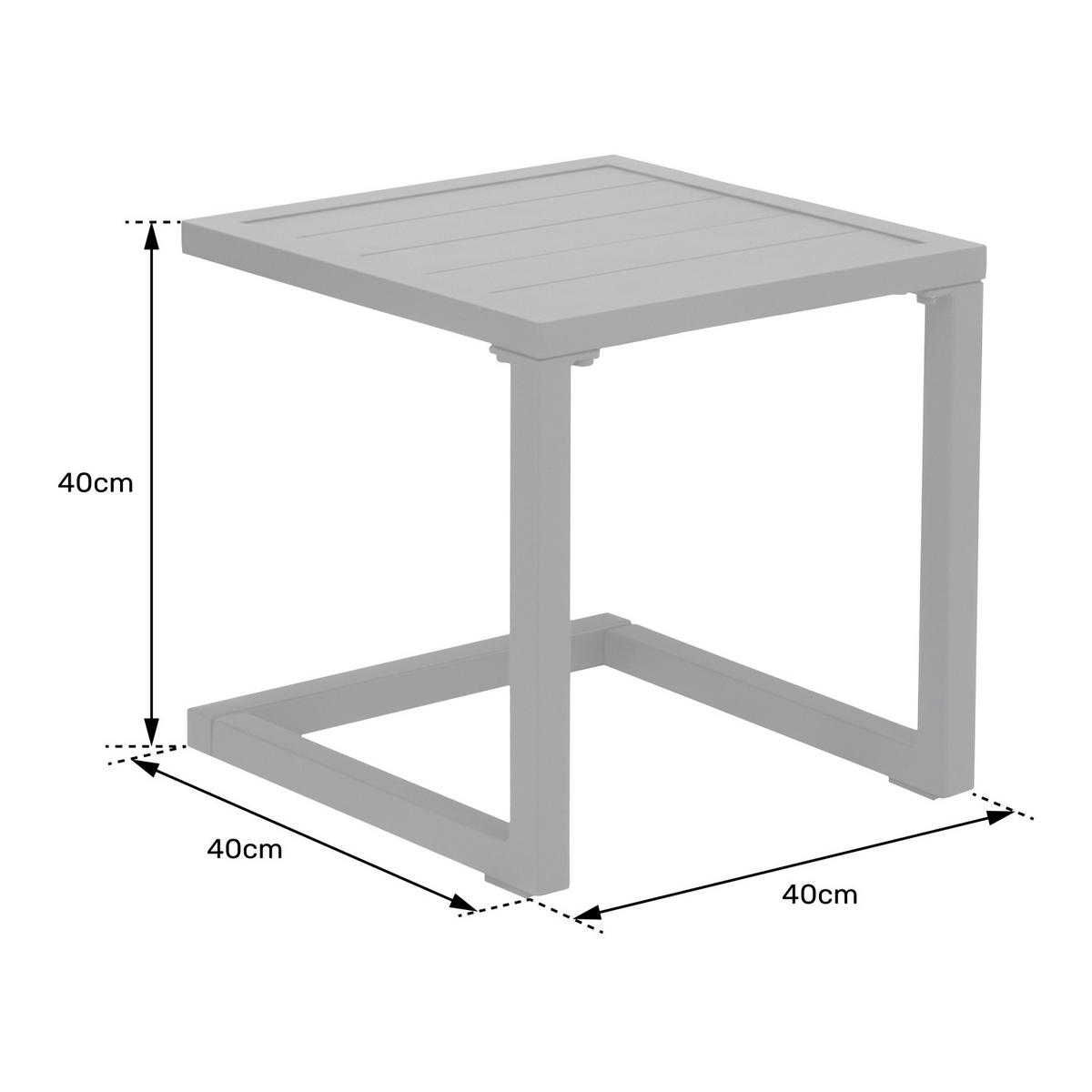 BEISTELLTISCH Barbados Anthrazitgrau - Grau, Metall (40/40/40cm) - Happy Garden