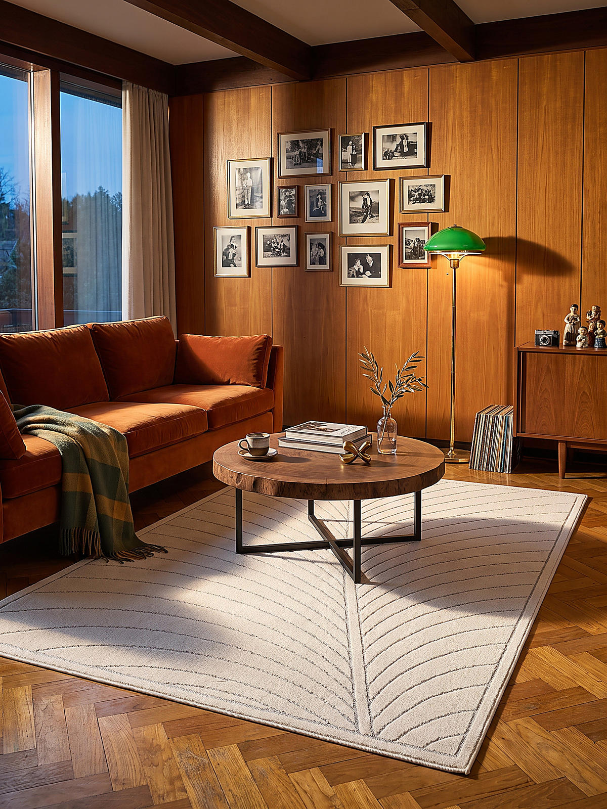TEPPICH Outdoor, Fußbodenheizung-geeignet, mit Blattmotiv, aus Polypropylen, ENGADIN in Creme, 120 x 170 cm - Beige, Textil (120/170cm) - KADIMA DESIGN