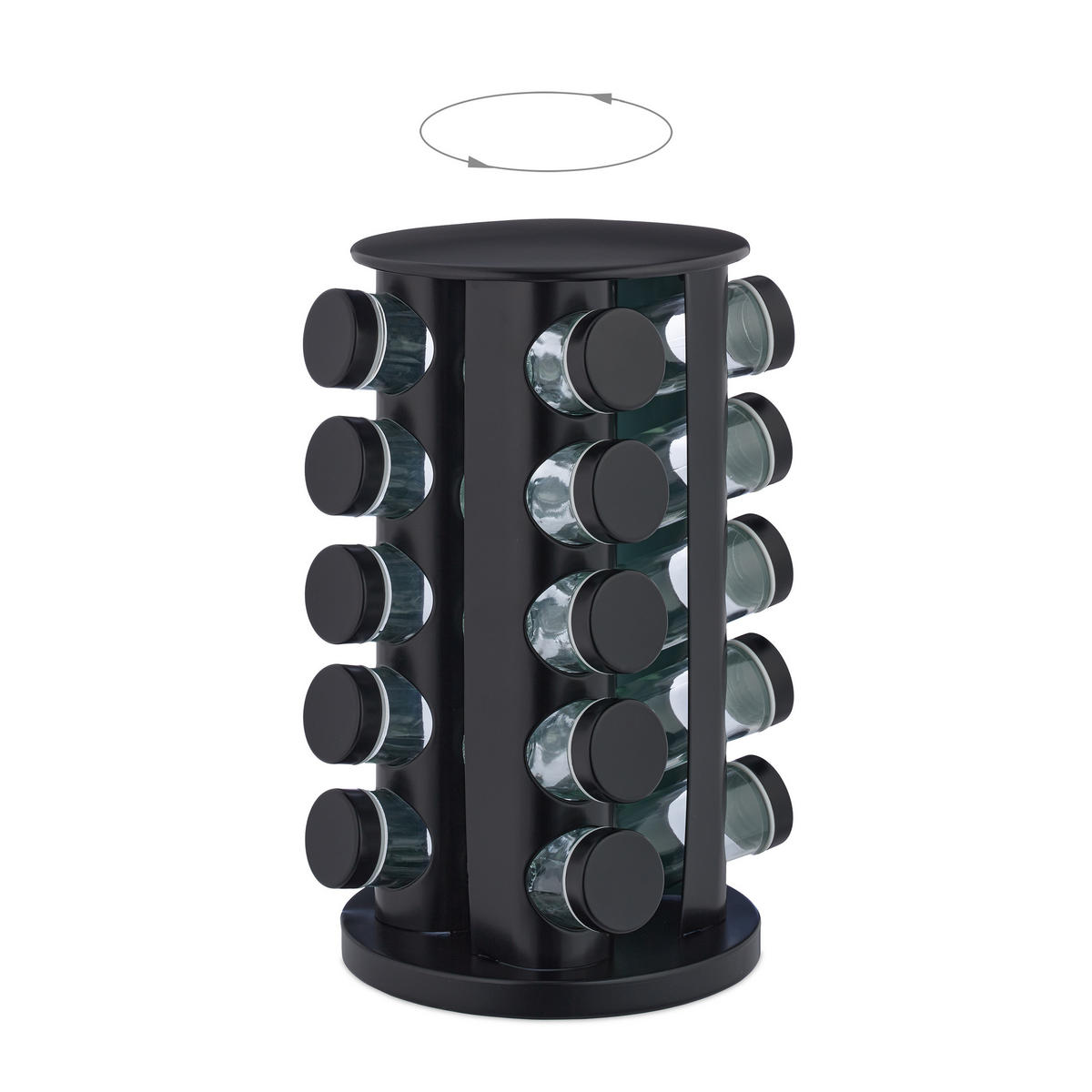 21-DIELNY stojan na korenie - viacfarebná, kov/sklo (19/33.5/19cm) - Relaxdays