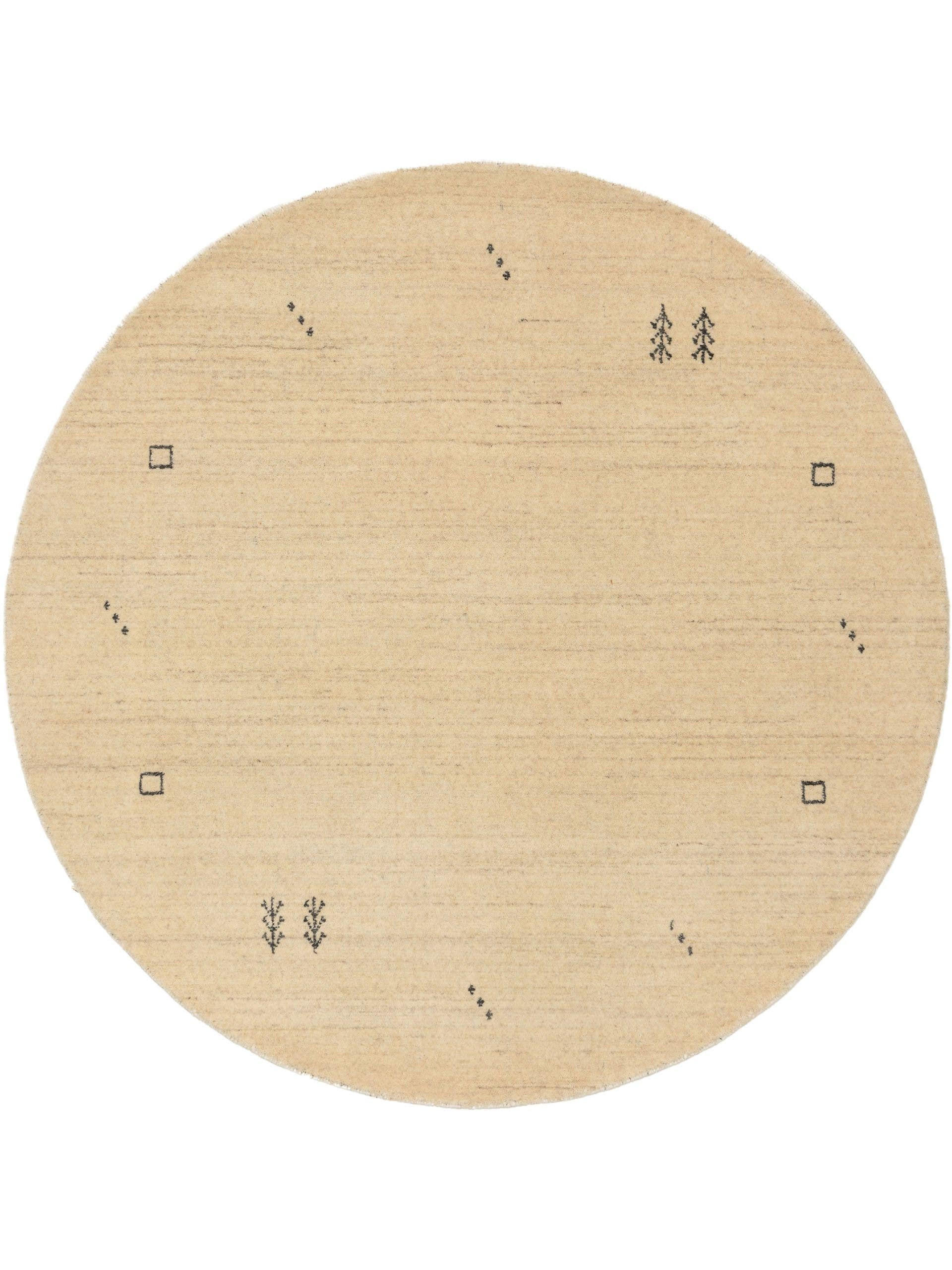 WOLLTEPPICH rund Jamal Cream ø 160 cm rund - Creme, Textil (160/160cm) - benuta Nest