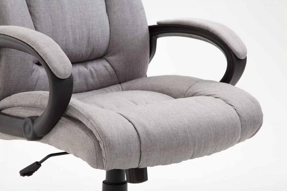 DREHSTUHL Stoff Grau - Schwarz/Grau, Kunststoff/Textil (66/106/70cm) - CLP