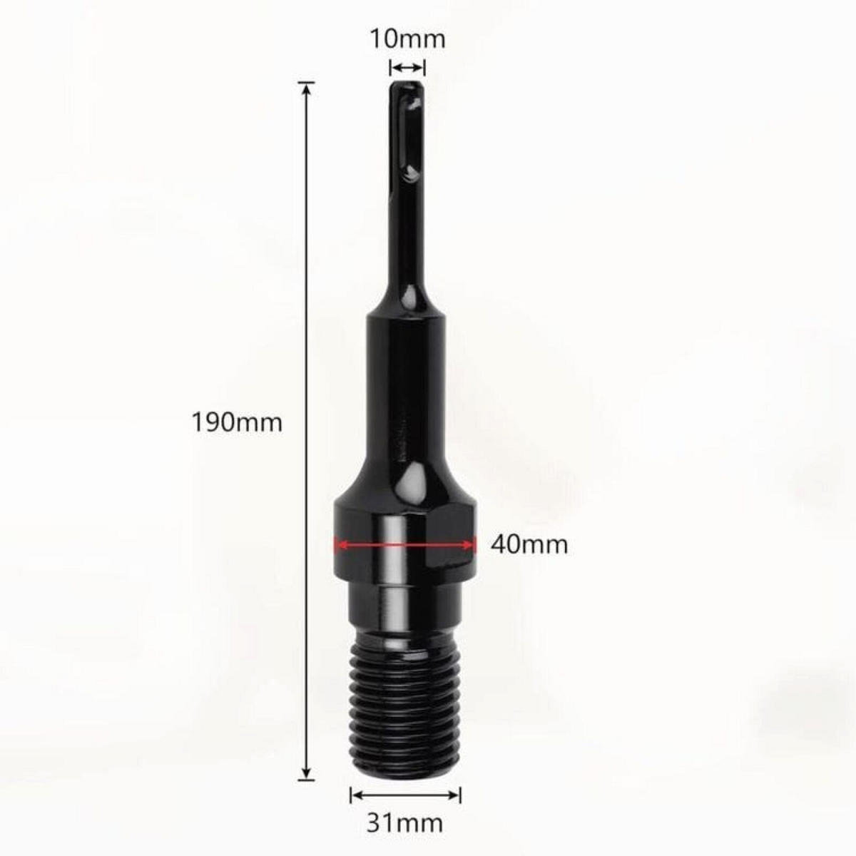 BOHRER - SDS PLUS Adapter für Diamantbohrer - Schwarz, Metall (19/1.8/1cm) - DCA