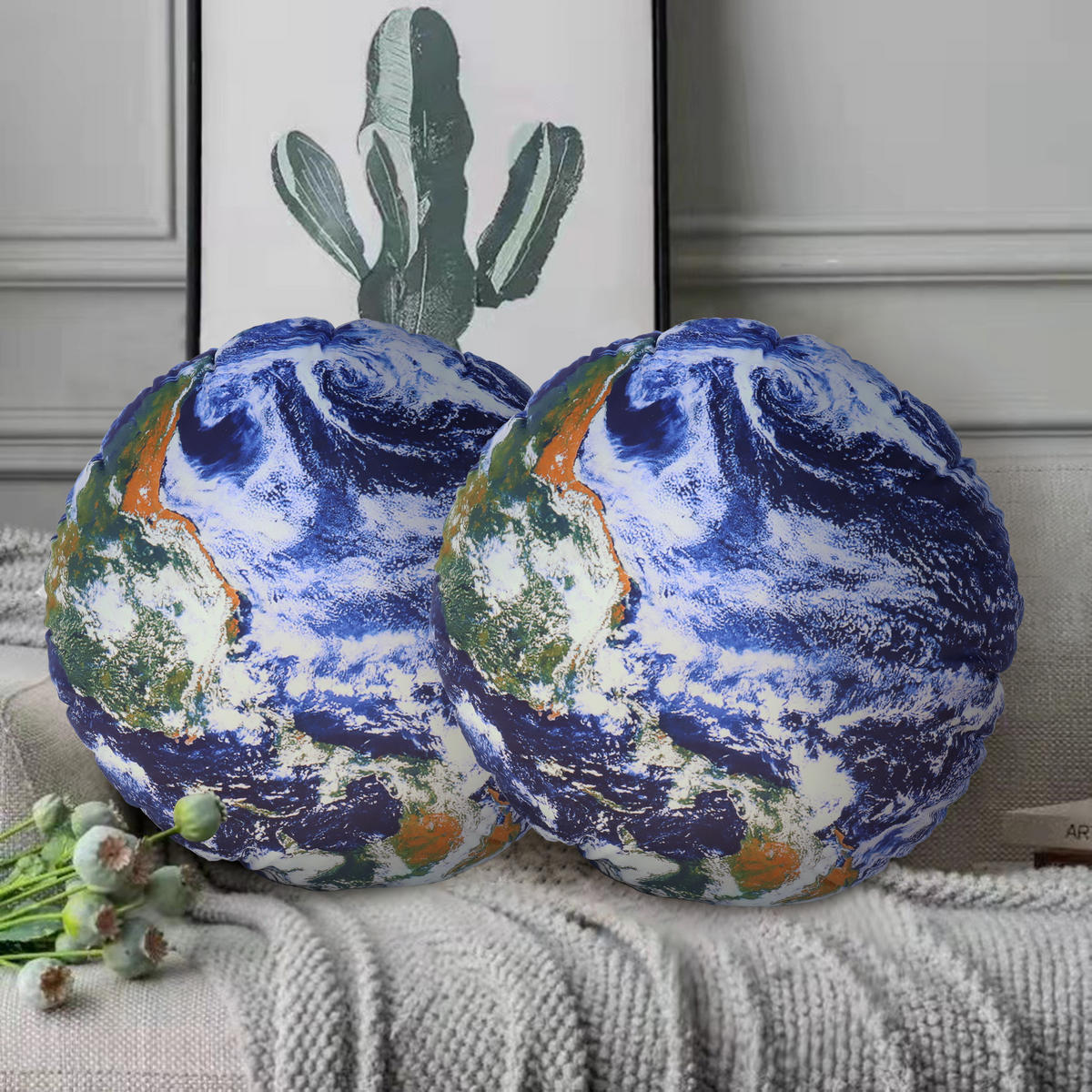 KISSEN Planet Universum Erde 25cm - Multicolor, Textil (25/6cm) - Vercart