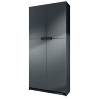 BÜROSCHRANK Logan Fronten in Graphit Seidenmatt - Graphitfarben, Holzwerkstoff (82/185/37cm) - Vladon