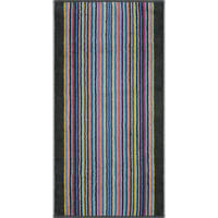 HANDTÜCHER REMAKE STREIFEN 2022 ANTHRAZIT-MULTICOLOR - 18 - Multicolor, Textil (50/100cm) - Cawoe