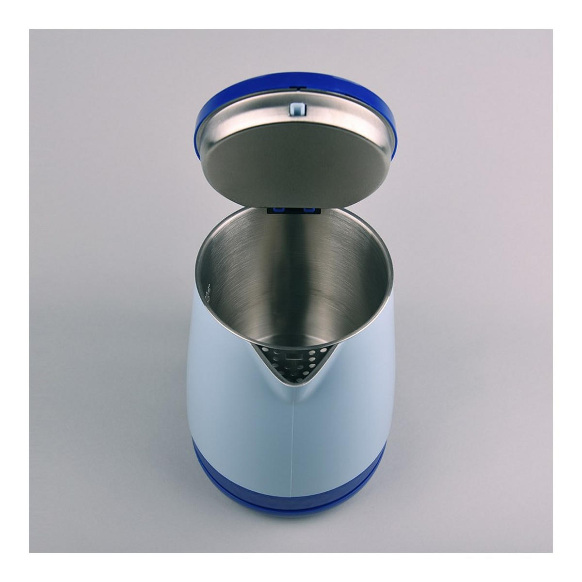 WASSERKOCHER ELEKTRISCH Hellblau 20.2/15.6/21.6 cm MR037BLUE - Hellblau, Metall (15.6/21.6/20.2cm) - Maestro 