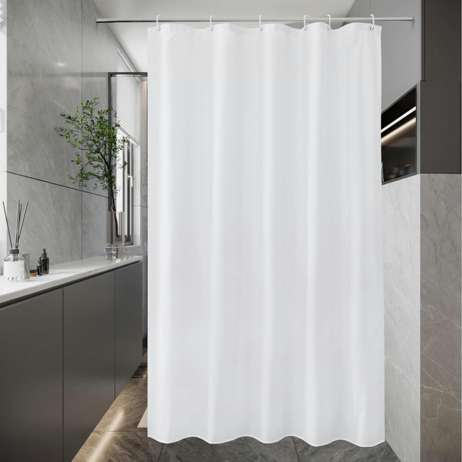 DUSCHVORHANG Weiß 100 x 200 cm - Weiß, Textil (100/200cm)