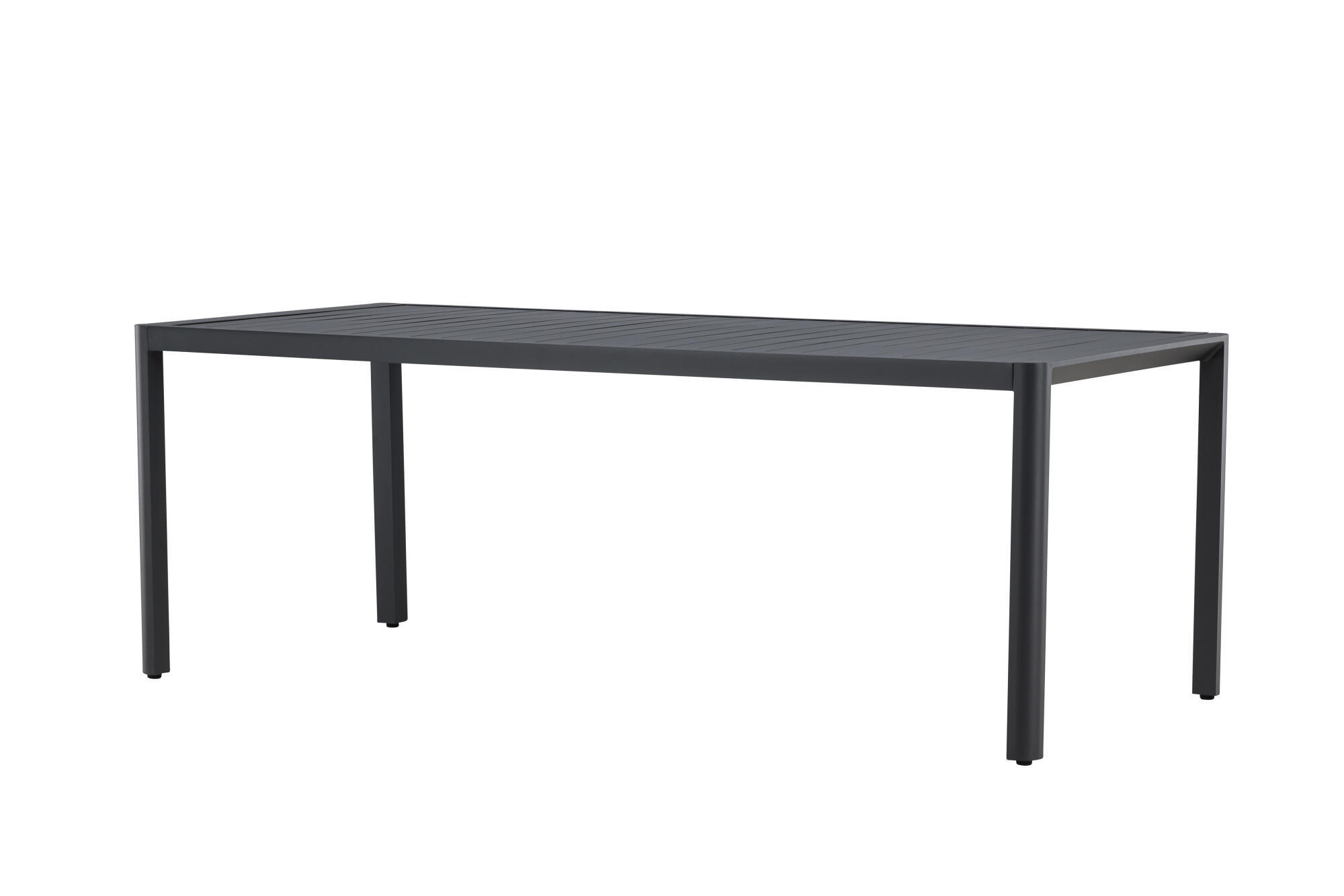 GARTENESSTISCH GIARDINI Schwarz 90x200x72 cm - Schwarz, Metall (200/90/72cm) - FURNLUX