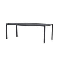 GARTENESSTISCH GIARDINI Schwarz 90x200x72 cm - Schwarz, Metall (200/90/72cm) - FURNLUX