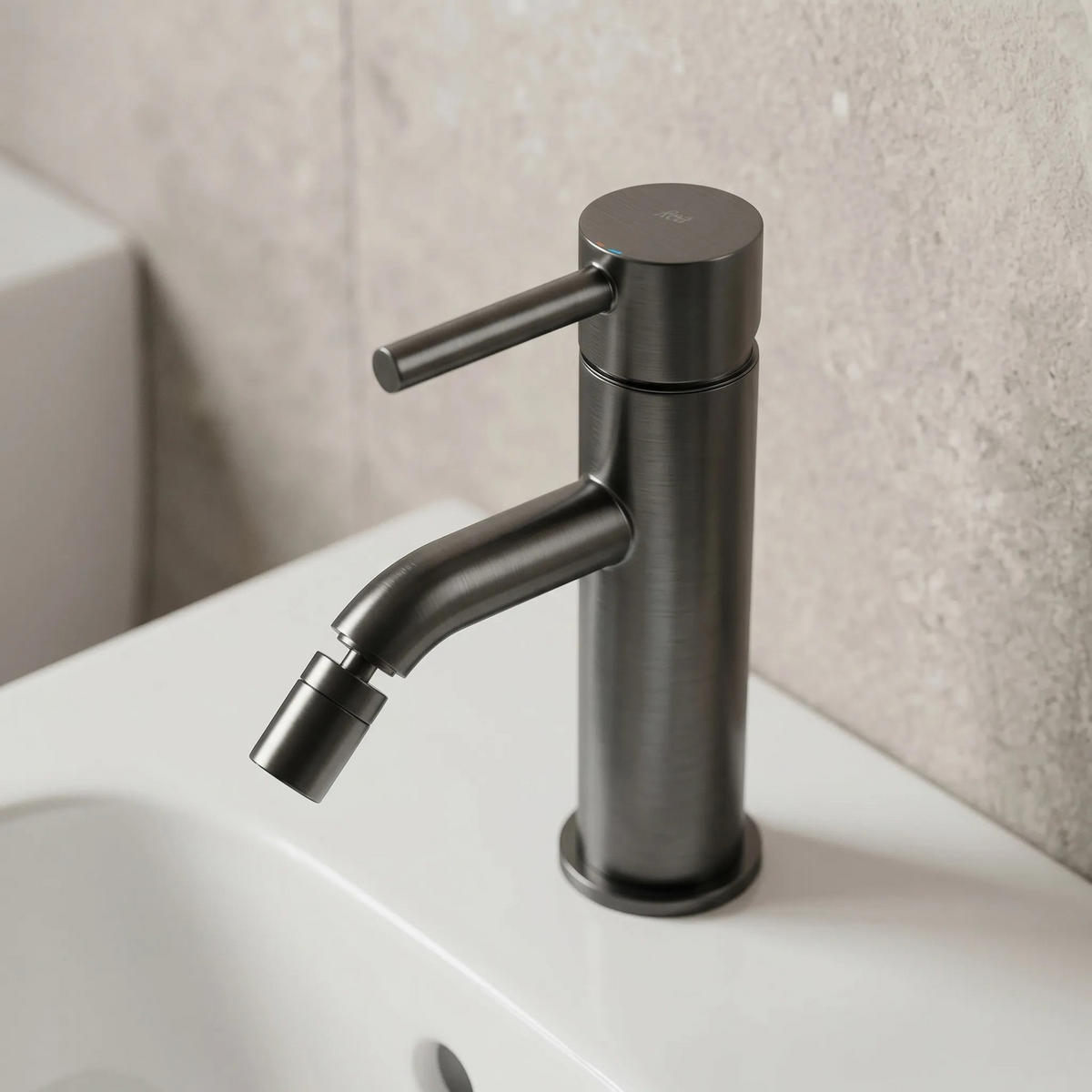 BIDETARMATUR Rea Lungo Titan - Titanfarben, Metall (20/17/9cm) - REA