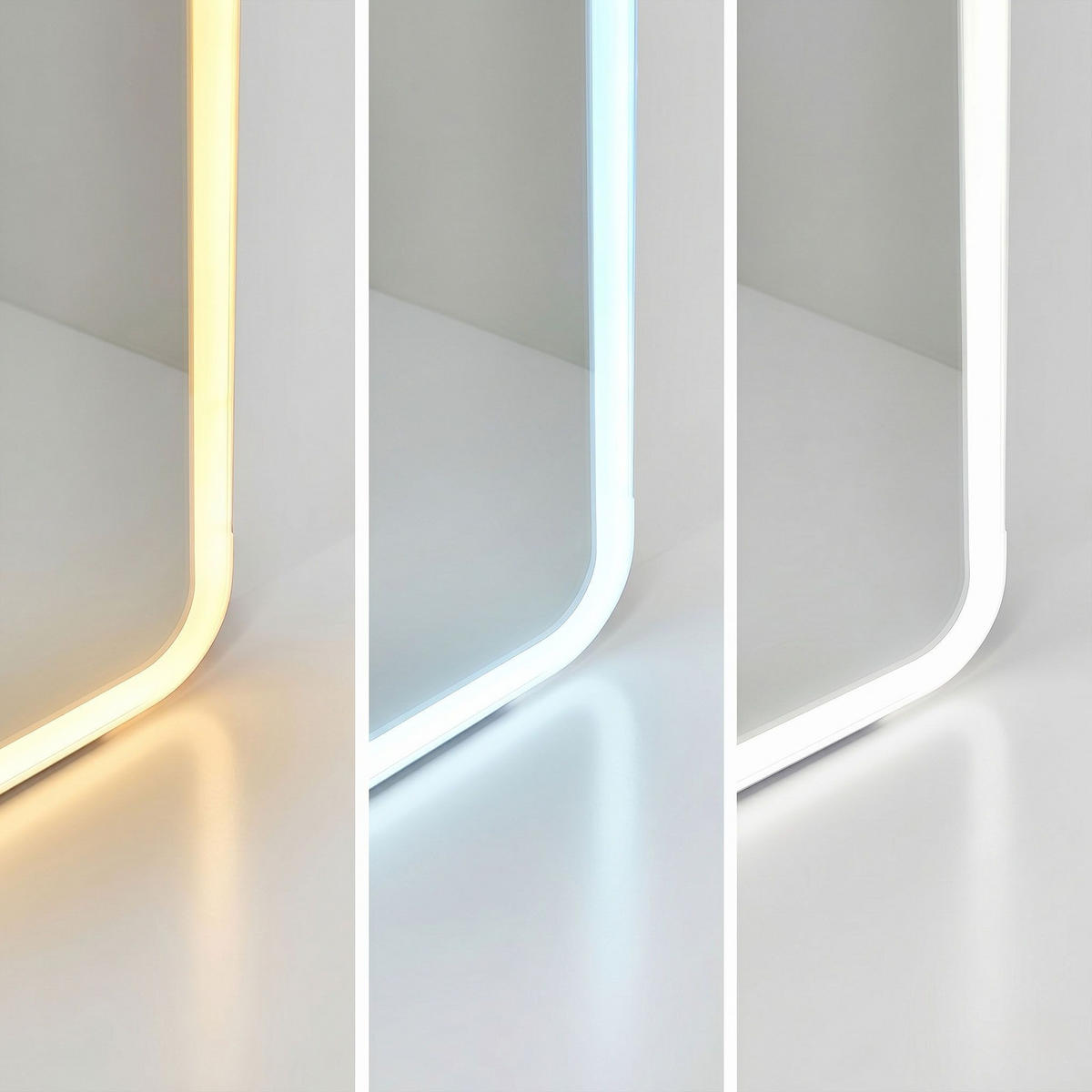 SPIEGEL Rea Led Classico 60x170cm Brush Gold - Goldfarben, Glas (60/170/2cm) - REA