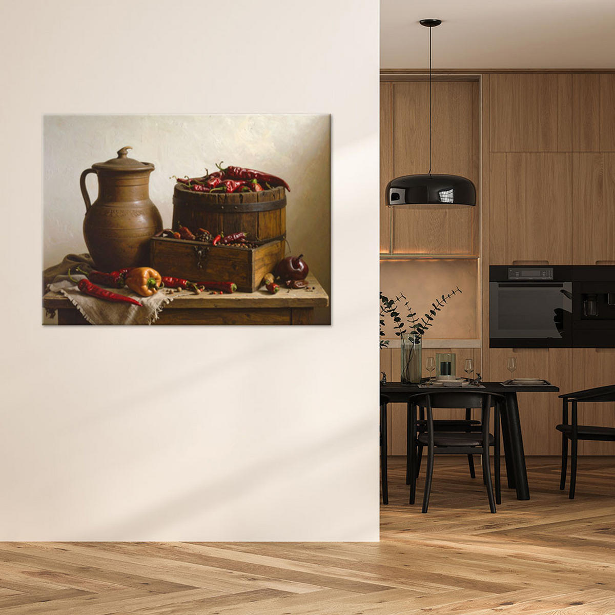 LEINWANDBILD Essen & Trinken 45x30cm - Braun, Textil (45/30cm) - Feeby