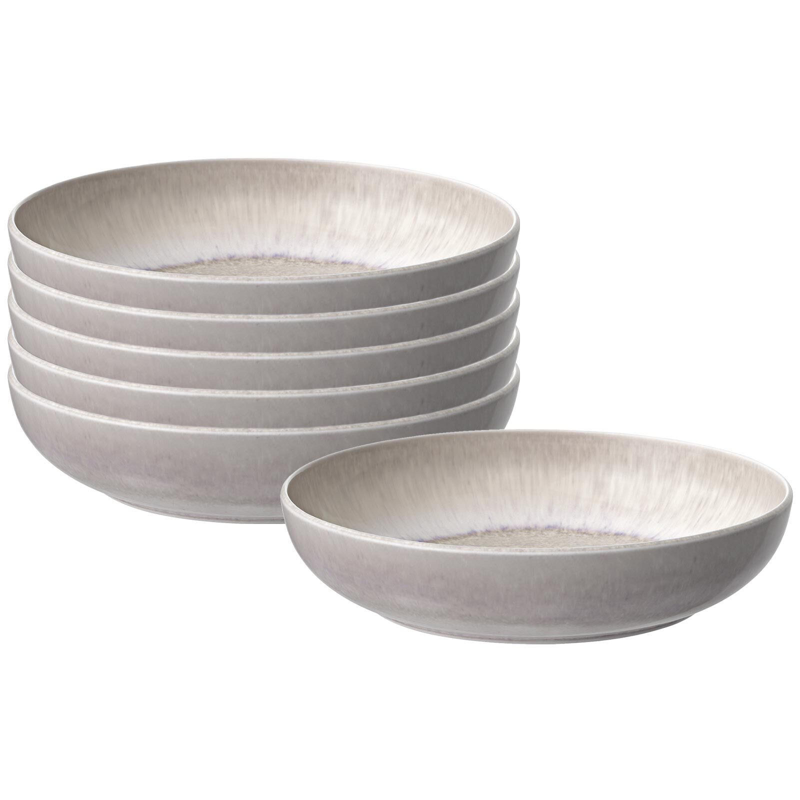 PASTASCHALEN Perlemor Sand beige ø 22,2 cm 6er Set - Beige, Keramik (22.2cm) - like.Villeroy & Boch