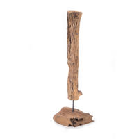 SKULPTUR Roots 100 Teakwurzel Treibholz Unikat, auf Sockel naturfarben - Naturfarben, Holz (30/105/34cm) - DESIGN DELIGHTS