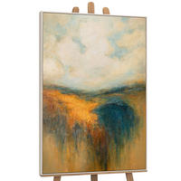 GEMÄLDE Goldener Weite Schattenfugenrahmen Beige 120x80 cm - Beige, Holz (120/80cm) - YS-art gallery