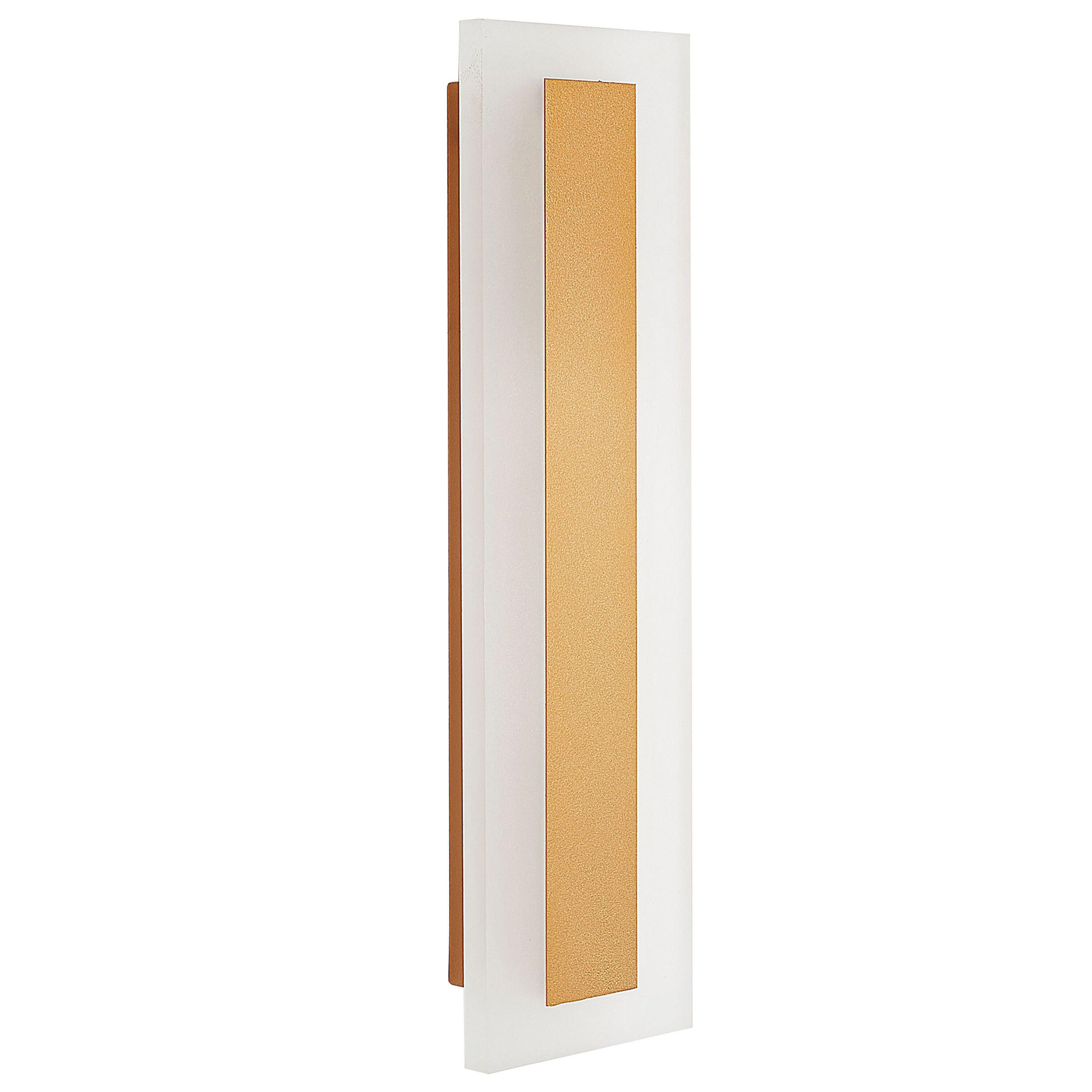 VENKOVNÍ NÁSTĚNNÉ SVÍTIDLO Rosalie 4/9/30 cm - zlatá, kov (9/30/4cm) - Beliani