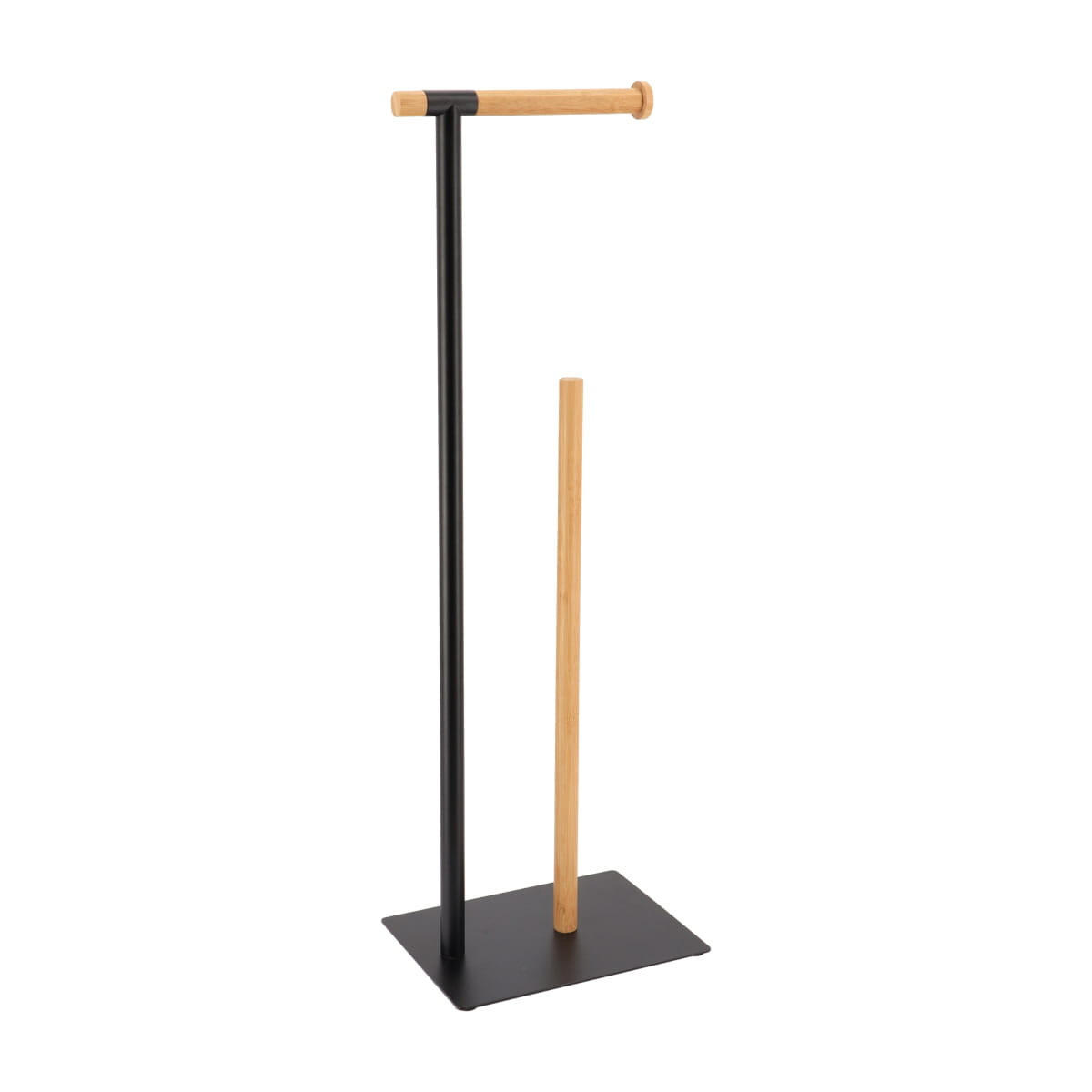 TOILETTENPAPIERSTÄNDER aus Metall Mat 22/16/69,5 cm - Schwarz, Metall (16/69.5/22cm) - Tendance