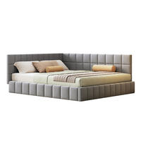 POLSTERBETT 160x200 cm Samt grau - Grau, Textil (160/200cm) - LEBENLANG