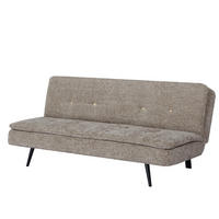 SCHLASOFA 3-Stizer aus Stoff 179x87x80cm, taupe - Taupe, Textil (87/80/179cm) - Giga Meubel