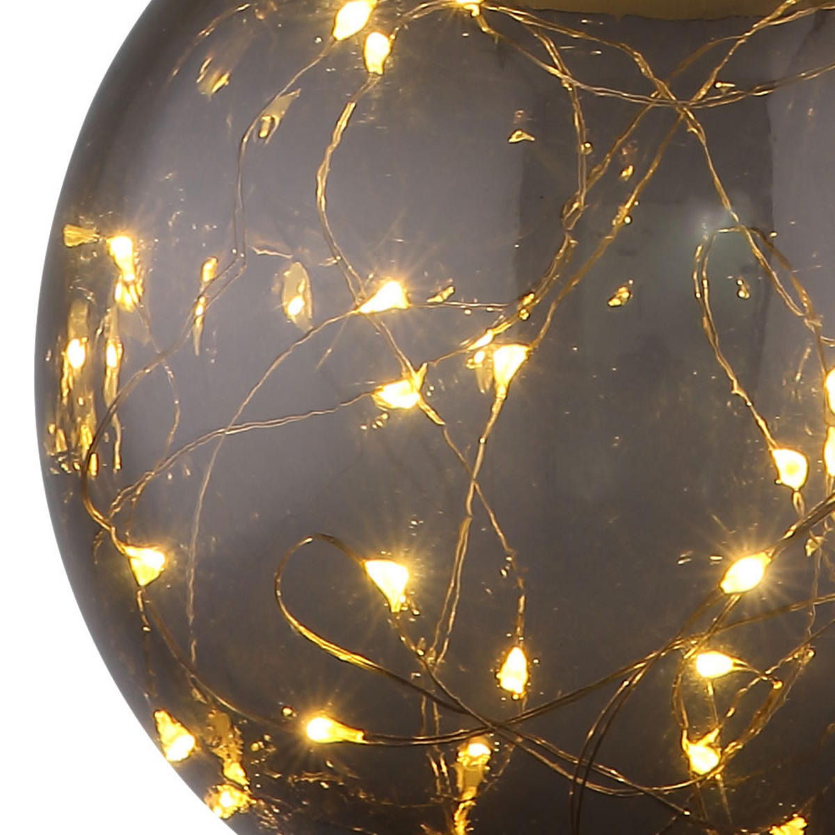 LED AUSSENLEUCHTE Rauch Grau 2er Set - Grau, Kunststoff (15/15/50cm) - Globo Lighting