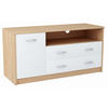 FERNSEHKOMMODE 1D2S Sonoma Eiche-Weiß 110/41/55 cm - Weiß/Sonoma Eiche, Holzwerkstoff (110/55/41cm) - Matkam Möbel