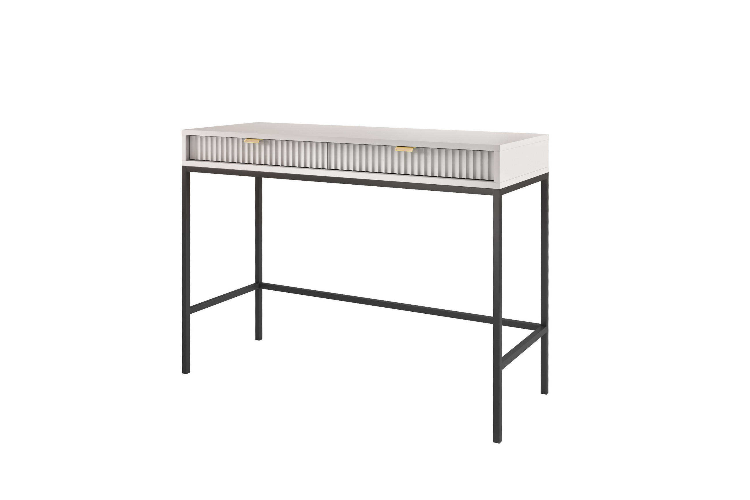 SCHMINKTISCH ZOVA Grau 104x77x50 cm Little table, Freistehend - Schwarz/Grau, Holzwerkstoff/Metall (50/104/77cm) - DomoHome