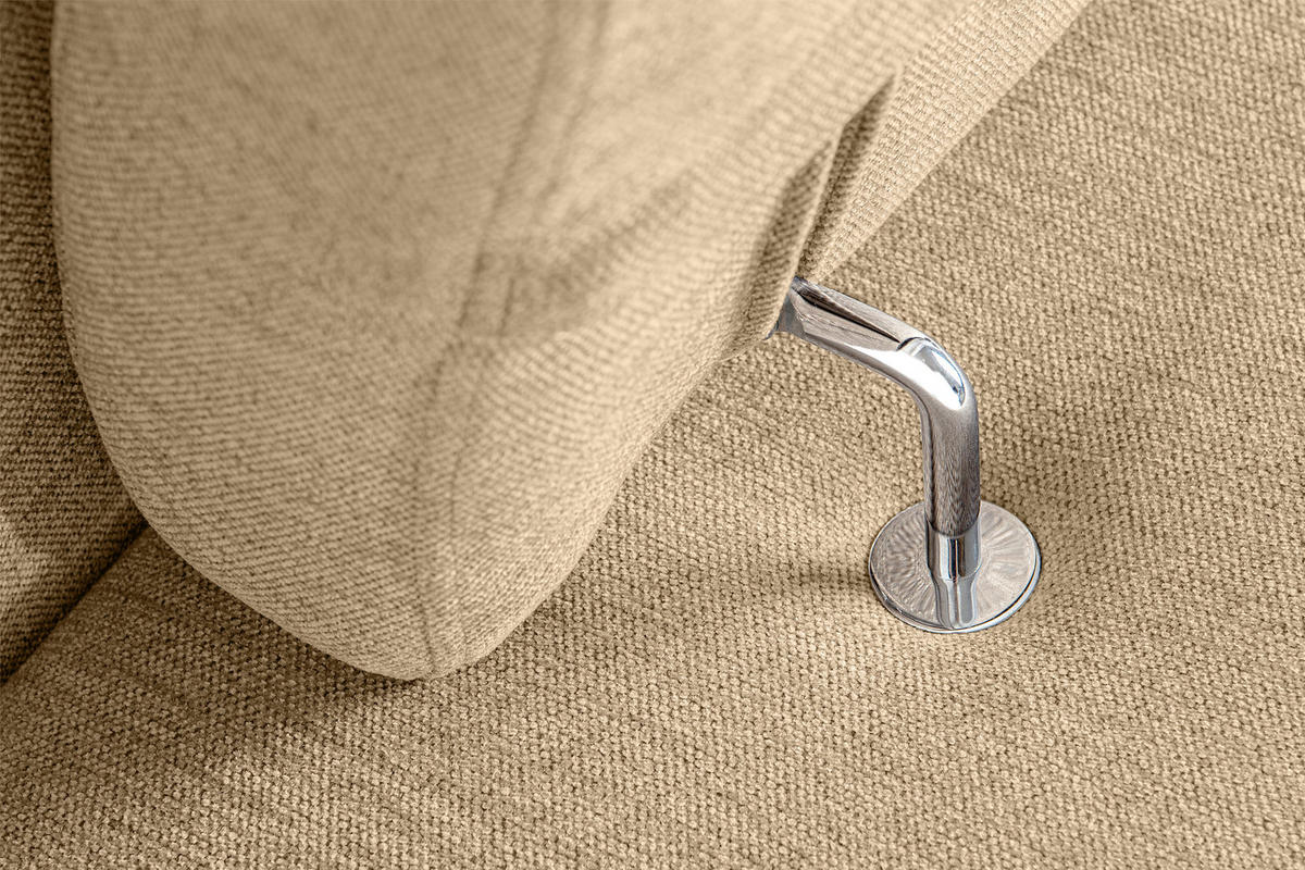 SCHLAFECKSOFA RATLO links 4/5-Sitzer mit Bettkasten, beige - Beige/Silberfarben, Textil (270/190cm) - KONSIMO®