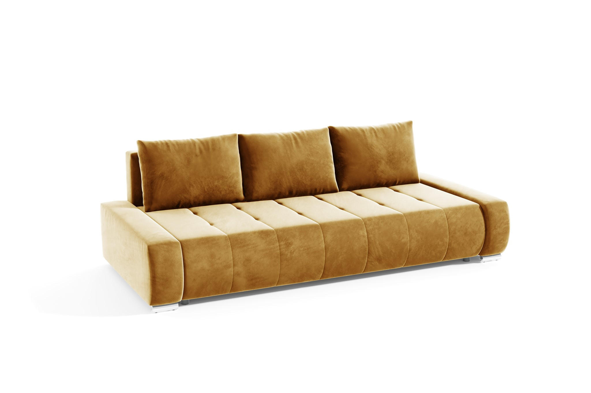 SCHLAFSOFA Vogar In Monolith - Dunkelgelb, Holzwerkstoff/Textil (240/85/110cm) - Fun Möbel