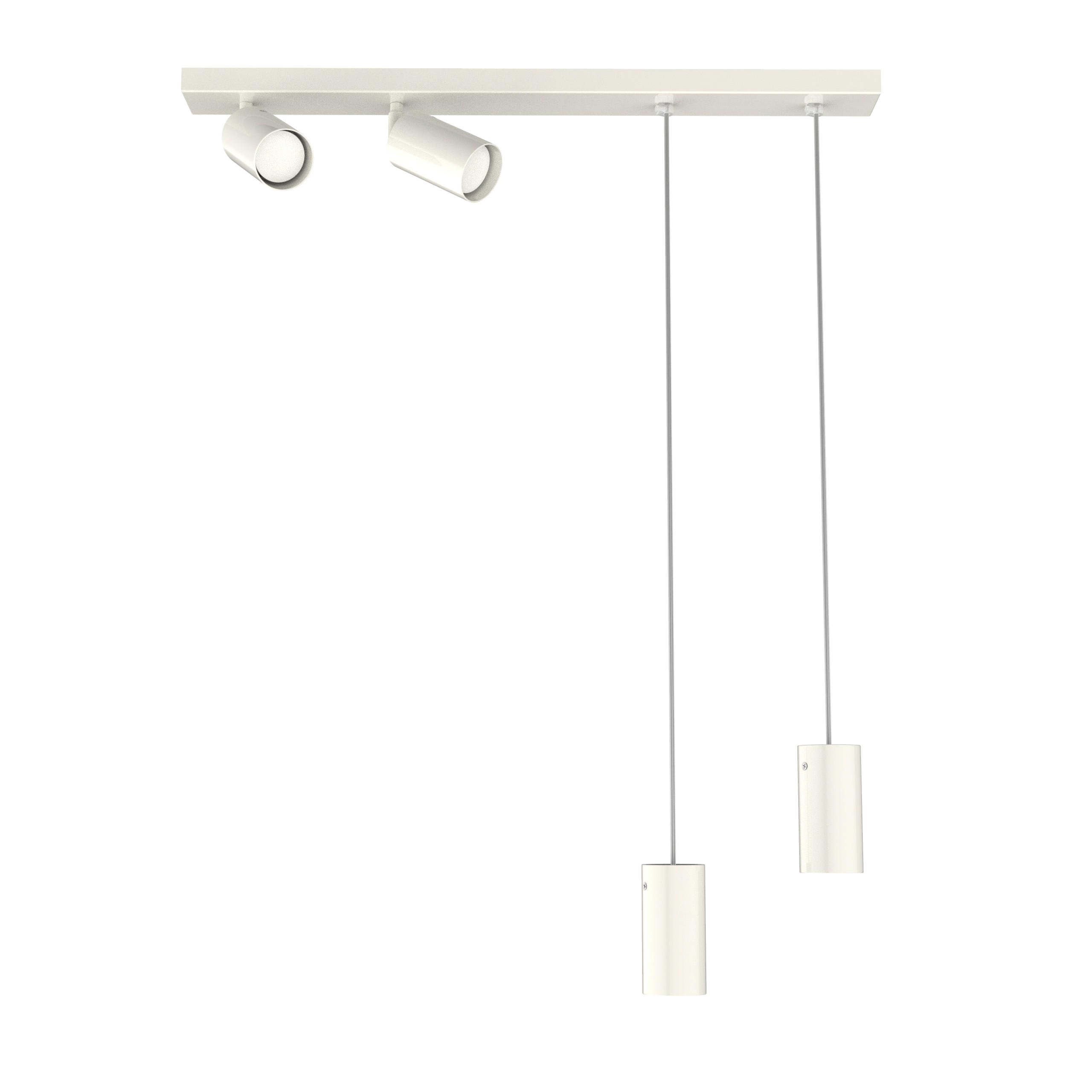 STRAHLER - Weiß Hochglanz, Metall (6/70/120cm) - Lumicom