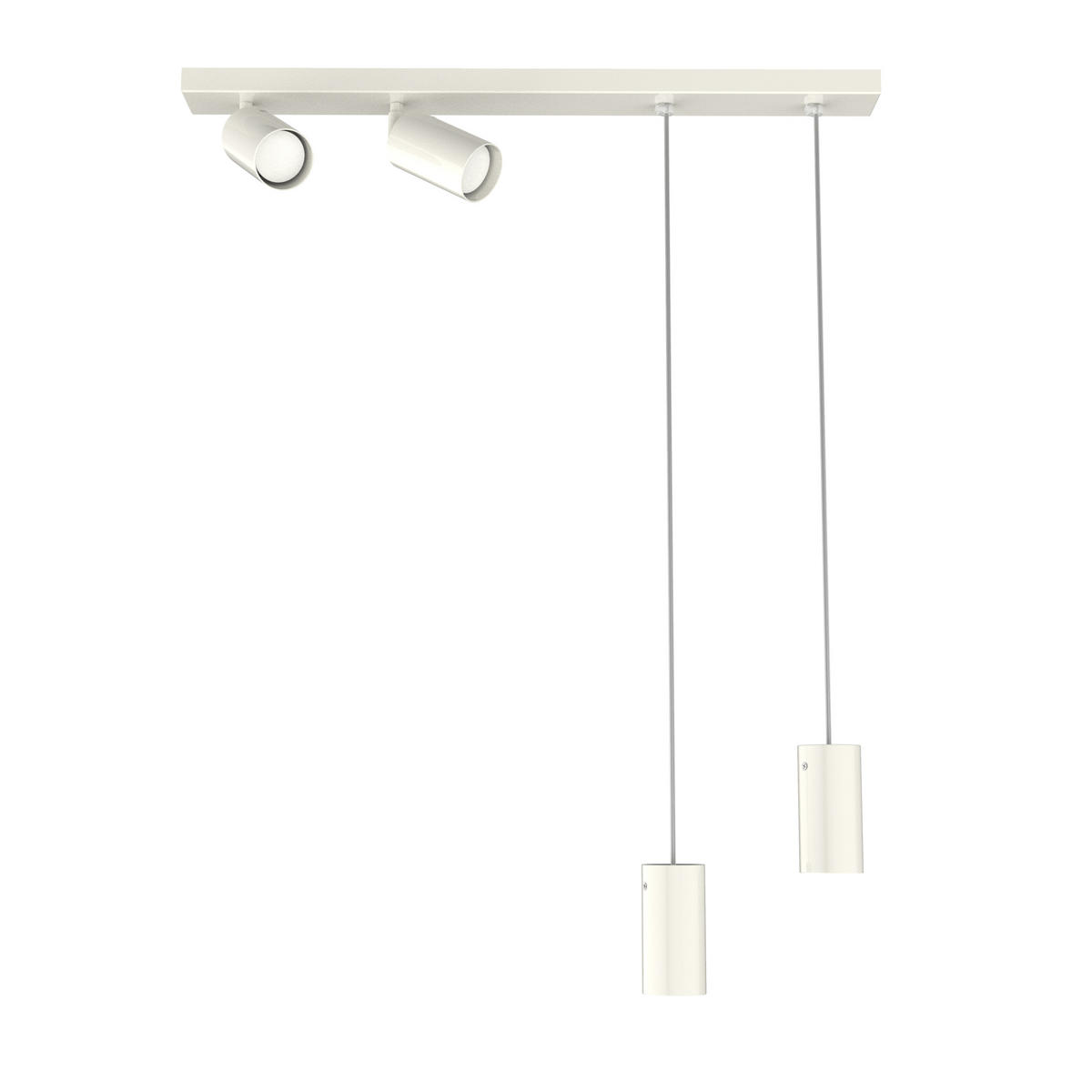 STRAHLER - Weiß Hochglanz, Metall (6/70/120cm) - Lumicom