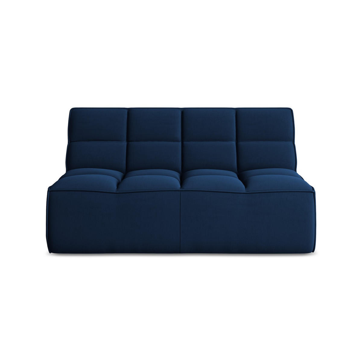 2-SITZER-SOFA Samt Stoff Blau - Blau/Schwarz, Kunststoff/Textil (160/75/93cm) - LaMiaSofa