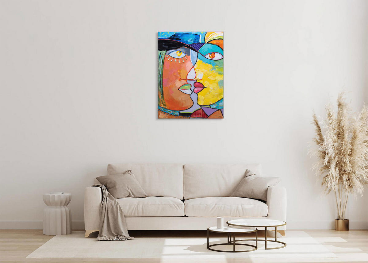 ACRYLBILD HANDGEMALT 75/100 cm - Multicolor, Holz/Textil (75/100cm) - KUNSTLOFT