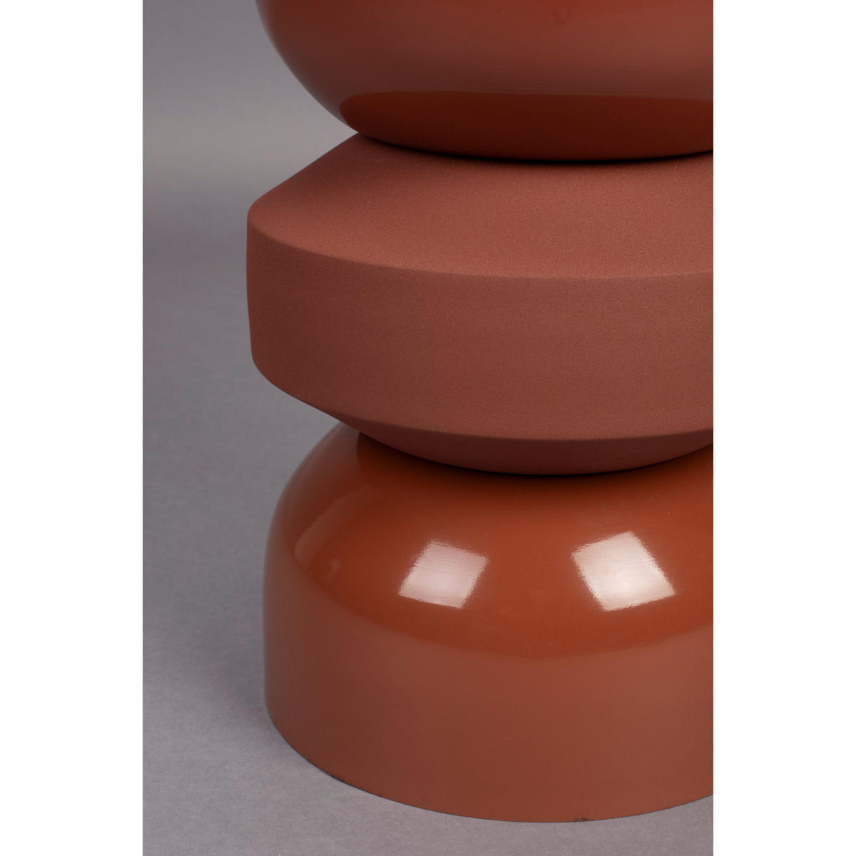 BEISTELLTISCH Apollo Terra/ Braun - Rot, Metall (29/29/48cm) - Dutchbone