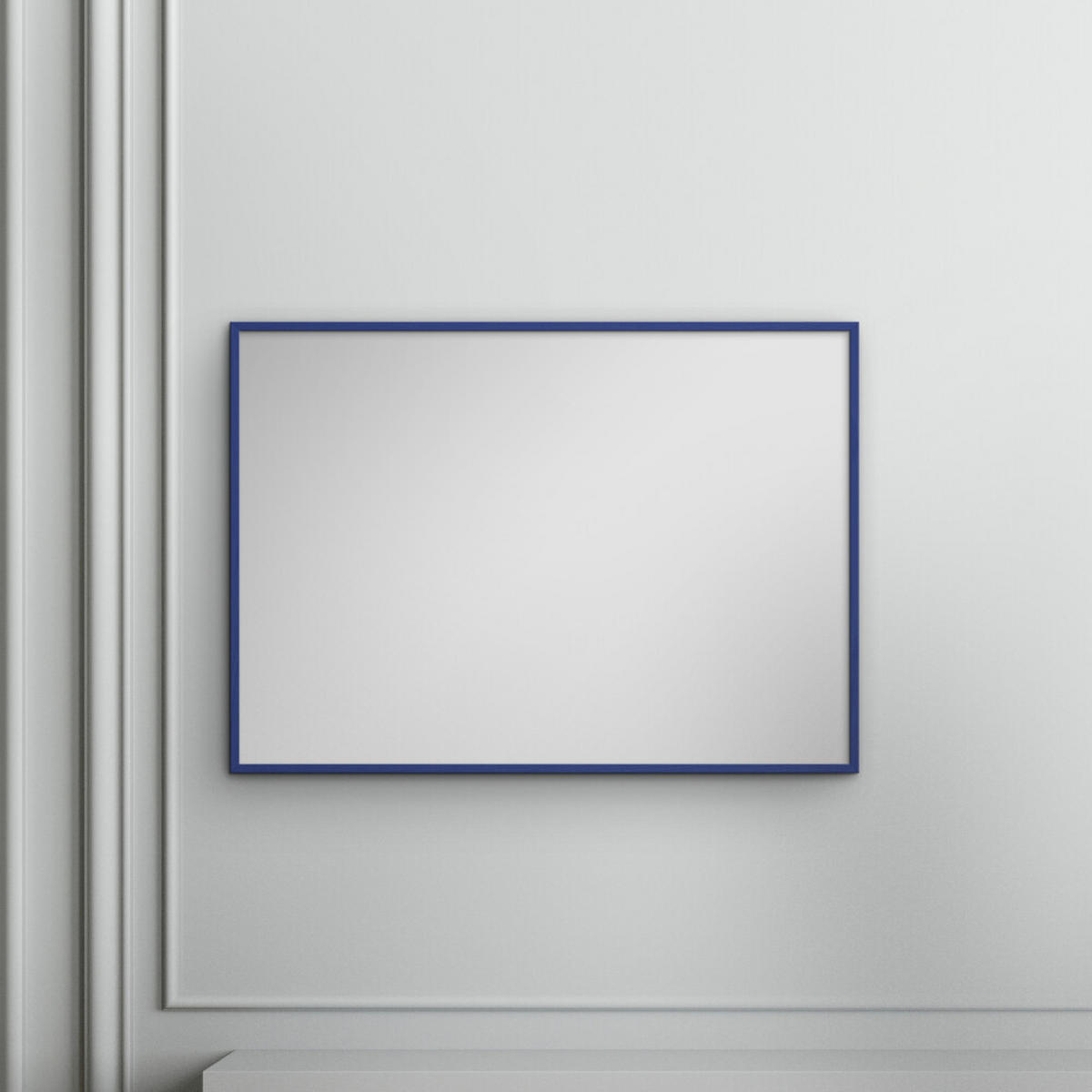 SPIEGEL - Blaues Holz - Blau, Holz/Papier (29.7/42/2cm) - Poster&Frame