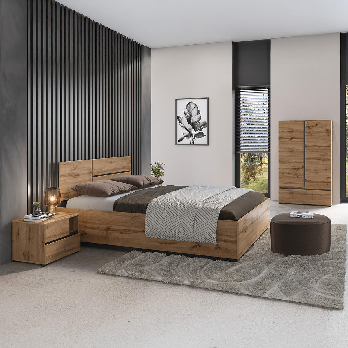 BOXSPRING POSTEL 180/200 Lilia Dřevo - hnědá, kompozitní dřevo (180/200cm) - Petits-meubles