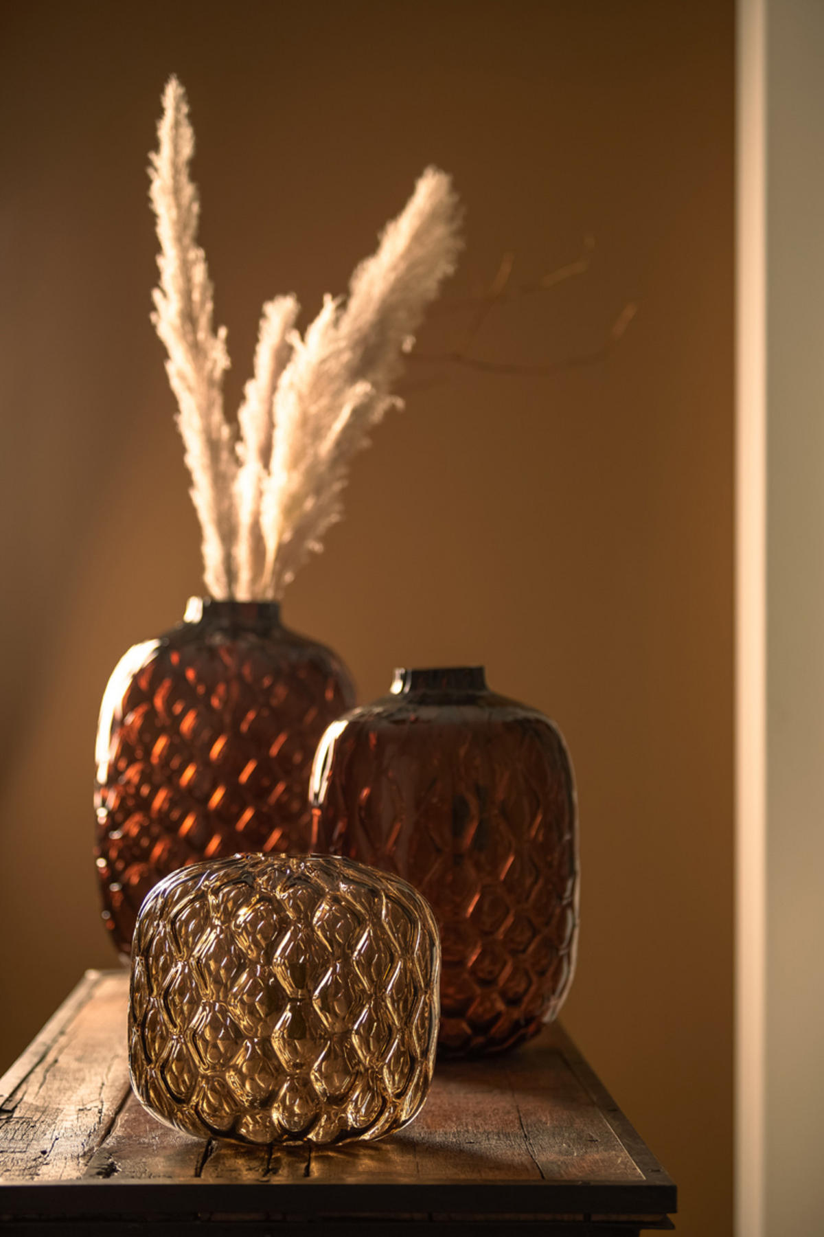VASE Carino Braun Ø34/50 cm - Braun, Glas (34/50cm) - Light & Living
