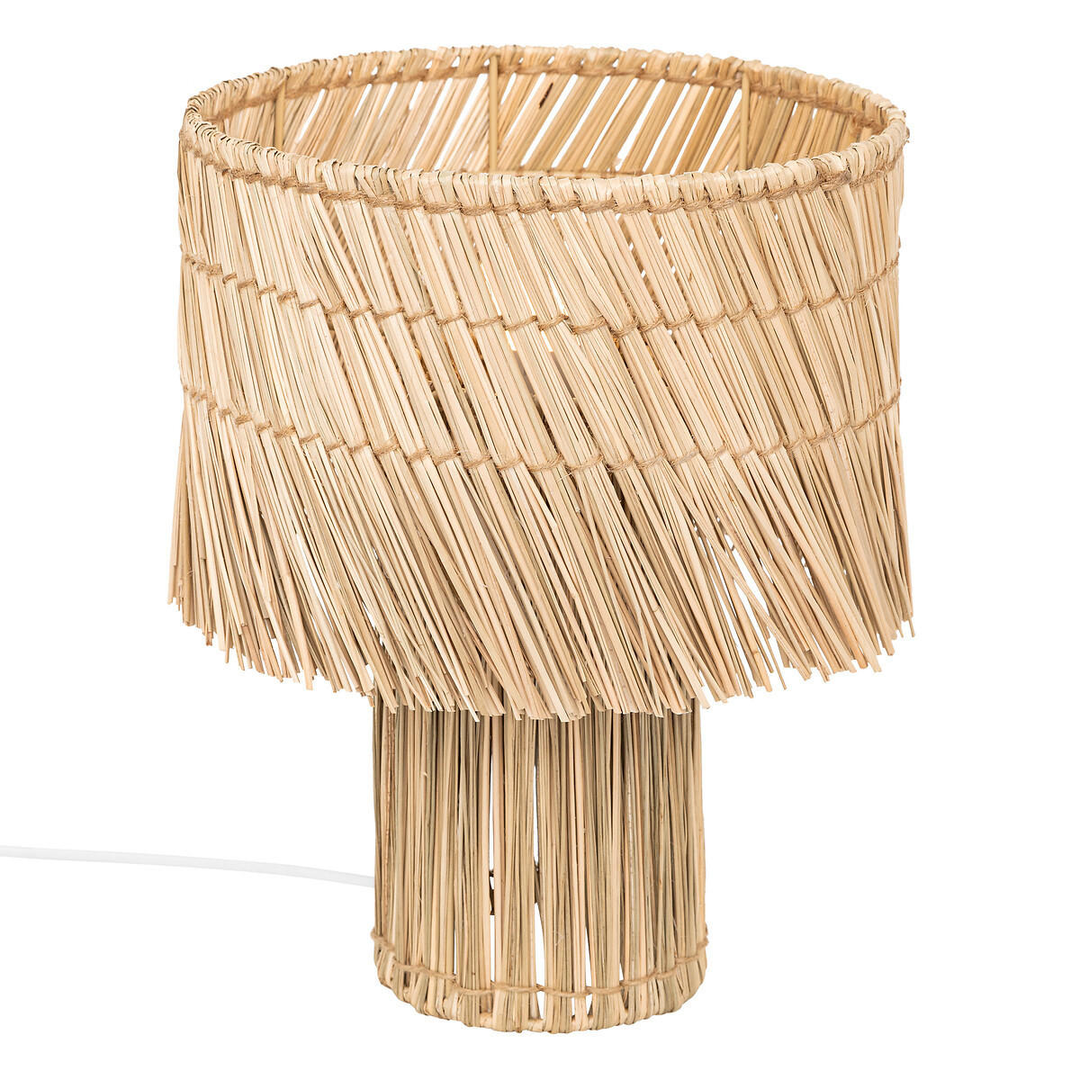 TISCHLAMPE Schilfrohr Yoni 34 cm - Braun, Naturmaterialien (25/25/34cm) - Atmosphera Createur d´interieur