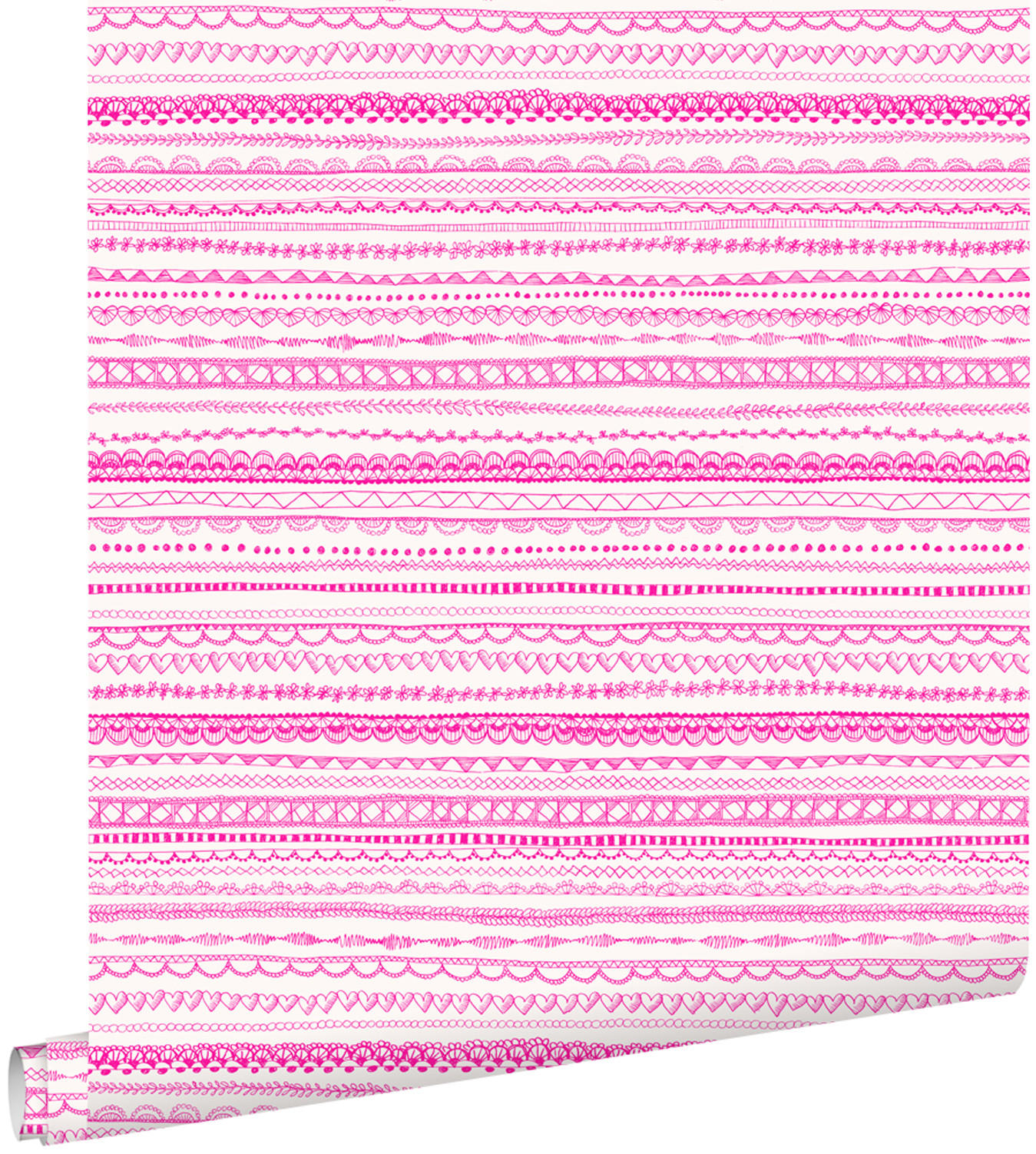 TAPETE Spitzenborten 53 cm x 10.05 m - Pink, Papier (53/0.1cm) - ESTAhome
