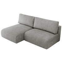 ECKSCHLAFSOFA VIVO L Hellgrau Struktur - links - Hellgrau/Schwarz, Kunststoff/Textil (223/150cm) - MKS